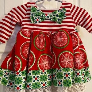 Counting Daisies Holiday‎ Dress- 3/6 months